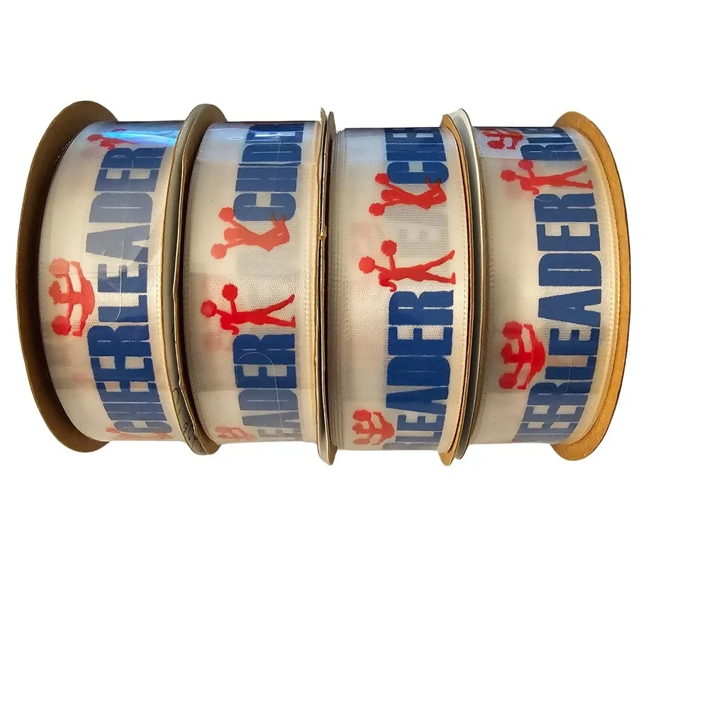 Offray Cheerleader Ribbon 7/8 Inch x 9 Feet‎ Red Blue White Lot of 4 Spools
